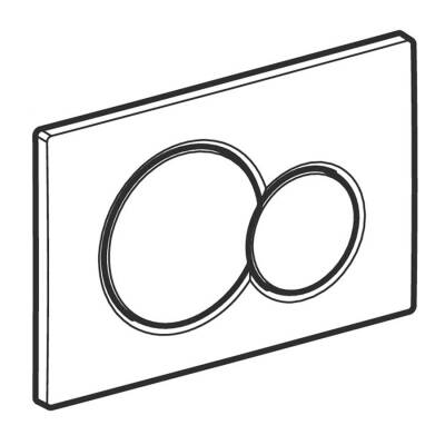 Geberit Sigma01 115.770.LB.5 Çift Basmalı Kumanda Paneli, Kırmızı, Mavi - 2