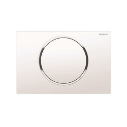 Geberit Sigma10 115.758.KJ.5 Kumanda Kapağı - Tek Basmalı - Beyaz/Parlak/Beyaz - Geberit