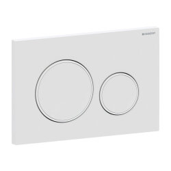 Geberit Sigma20 115.882.01.1 Kumanda Kapağı - Çift Basmalı - Mat Beyaz/Parlak Beyaz/ Mat Beyaz