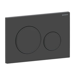 Geberit Sigma20 115.882.16.1 Kumanda Kapağı - Çift Basmalı - Mat Siyah/Siyah/Mat Siyah
