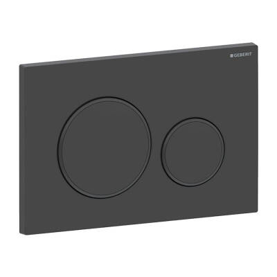 Geberit Sigma20 115.882.16.1 Kumanda Kapağı - Çift Basmalı - Mat Siyah/Siyah/Mat Siyah - 1