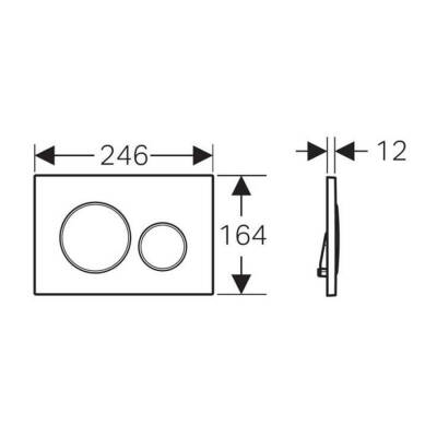 Geberit Sigma20 115.882.16.1 Kumanda Kapağı - Çift Basmalı - Mat Siyah/Siyah/Mat Siyah - 2