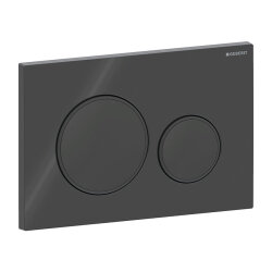 Geberit Sigma20 115.882.DW.1 Kumanda Kapağı - Çift Basmalı - Siyah/Mat Siyah/Siyah
