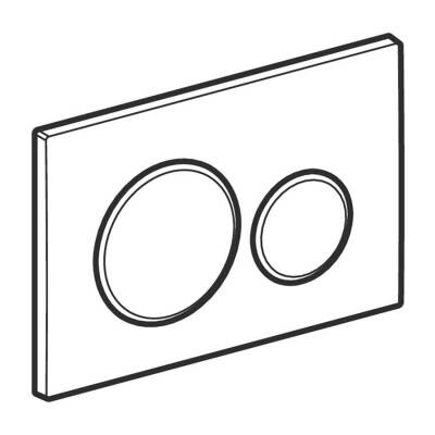 Geberit Sigma20 115.882.JT.1 Kumanda Kapağı - Çift Basmalı, Mat beyaz / Parlak / Mat Beyaz - 3