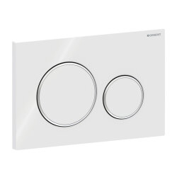 Geberit Sigma20 115.882.KJ.1 Kumanda Kapağı - Çift Basmalı - Beyaz/Parlak/Beyaz