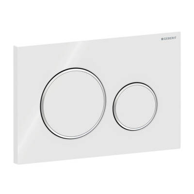 Geberit Sigma20 115.882.KJ.1 Kumanda Kapağı - Çift Basmalı - Beyaz/Parlak/Beyaz - 1