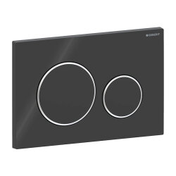 Geberit Sigma20 115.882.KM.1 Kumanda Kapağı - Çift Basmalı - Siyah/Parlak/Siyah