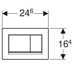 Geberit Sigma30 115.883.11.1 Çift Basmalı Beyaz/Mat Beyaz/Beyaz - 2