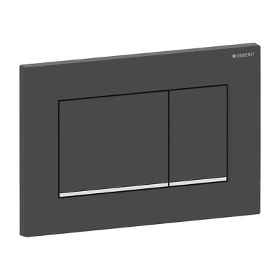 Geberit Sigma30 115.883.14.1 Çift Basmalı Kumanda Paneli, Mat Siyah / Parlak / Mat Siyah - 1
