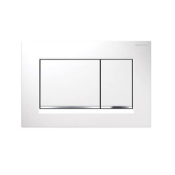 Geberit Sigma30 115.883.JT.1 Çift Kapaklı Kumanda Paneli, Mat Beyaz / Parlak / Mat Beyaz - Geberit