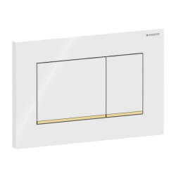 Geberit Sigma30 115.883.KK.1 Çift Basmalı Beyaz/Altın/Beyaz