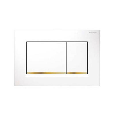 Geberit Sigma30 115.883.KK.1 Çift Basmalı Beyaz/Altın/Beyaz - 1