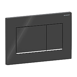 Geberit Sigma30 115.883.KM.1 Kumanda Kapağı - Çift Basmalı, Siyah / Parlak / Siyah