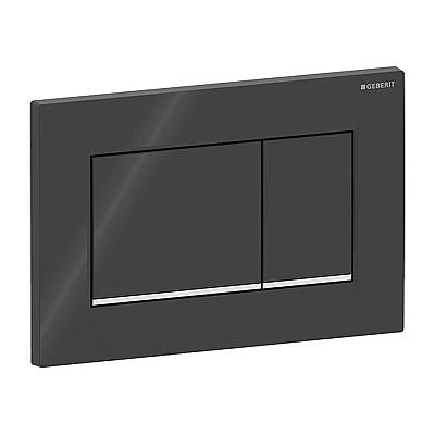 Geberit Sigma30 115.883.KM.1 Kumanda Kapağı - Çift Basmalı, Siyah / Parlak / Siyah - 1
