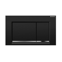 Geberit Sigma30 115.883.KM.1 Kumanda Kapağı - Çift Basmalı, Siyah / Parlak / Siyah - 1