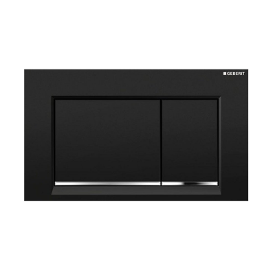 Geberit Sigma30 115.883.KM.1 Kumanda Kapağı - Çift Basmalı, Siyah / Parlak / Siyah - 1