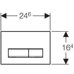 Geberit Sigma50 115.788.11.2 Kumanda Paneli, Çift Basmalı, Beyaz - 3