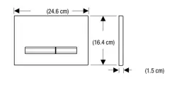 Geberit Sigma50 115.788.DW.2 Kumanda Paneli, Çift Basmalı, Siyah, Krom Butonlu - 2