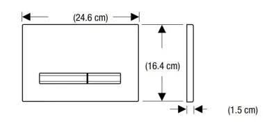 Geberit Sigma50 115.788.DW.2 Kumanda Paneli, Çift Basmalı, Siyah, Krom Butonlu - 2