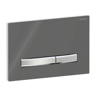 Geberit Sigma50 115.788.SD.2 Kumanda Paneli, Çift Basmalı, Füme Cam - 1