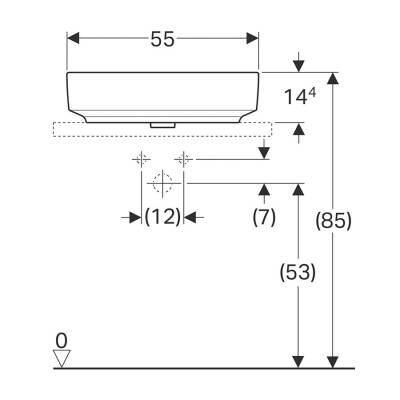 Geberit VariForm 500.774.01.2 Çanak Lavabo - Oval - Beyaz 55 cm - 3
