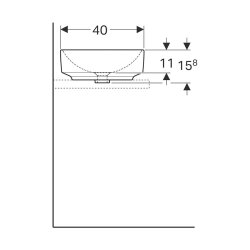 Geberit VariForm 500.774.01.2 Çanak Lavabo - Oval - Beyaz 55 cm - 4
