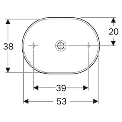 Geberit VariForm 500.774.01.2 Çanak Lavabo - Oval - Beyaz 55 cm - 2