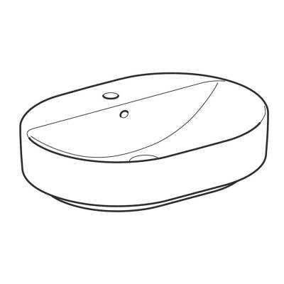 Geberit VariForm 500.777.01.2 Çanak Lavabo - Oval - Beyaz 60cm - 2