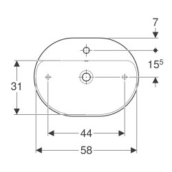 Geberit VariForm 500.777.01.2 Çanak Lavabo - Oval - Beyaz 60cm - 3