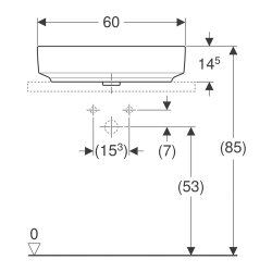 Geberit VariForm 500.777.01.2 Çanak Lavabo - Oval - Beyaz 60cm - 4