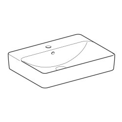 Geberit VariForm 500.780.01.2 Çanak Lavabo - Dikdörtgen - Beyaz 60cm - 5