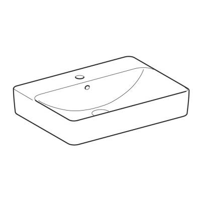 Geberit VariForm 500.780.01.2 Çanak Lavabo - Dikdörtgen - Beyaz 60cm - 5