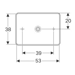 Geberit VariForm 500.779.01.2 Diktdörtgen Lavabo - Beyaz 55 cm - 2