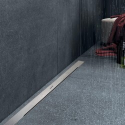 Hüppe Galata A Duş Kanalı, Yandan Çıkışlı, 40cm, Mat Satine, 47H0021000000013 - 3