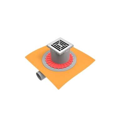 Hüppe Master X Yalıtımlı Noktasal Su Gideri, 10x10cm, Mat Satine, 47H0026000000003 - 1