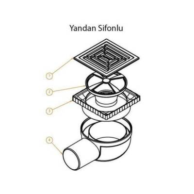Hüppe Master X Yalıtımsız Noktasal Su Gideri, 10x10cm, Mat Satine, 47H0026000000001 - 2