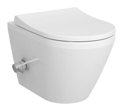 VitrA Integra Asma klozet 7041B003-7211 Rim-ex - gizli montajlı - 55 cm - taharet borulu - termostatik entegre musluklu - taharet borusu girişi sıva altı uygulamalı - beyaz - 1