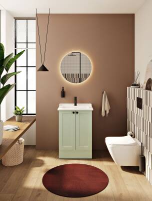 VitrA Integra Classic Etajerli lavabo 7000B003-0001 Dikdörtgen - 60x46 cm - tek armatür delikli - su taşma delikli - beyaz - 1