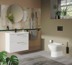 VitrA Integra Etajerli lavabo 7036B003-0001 Dikdörtgen - kompakt - 80x39 cm - tek armatür delikli - su taşma delikli - beyaz - 4