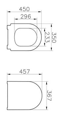 VitrA Integra Klozet kapağı 131-001-009 Slim - duroplast - üstten sıkmalı - yavaş kapanır - metal menteşeli - mat beyaz - 2