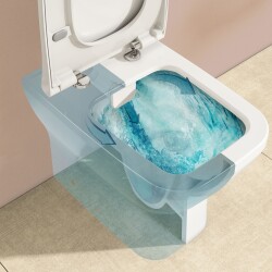 VitrA Integra Square Klozet kapağı 191-003R009 Slim - duroplast - üstten sıkmalı - yavaş kapanır - kolay sök-tak - metal menteşeli - beyaz - 5