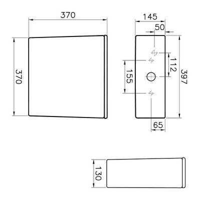 VitrA Integra Square Rezervuar 7100L003-0108 Üstten kumandalı - alttan su girişli - beyaz - 3