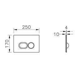 VitrA Liquid Kumanda Paneli 740-2180 Krom - 2