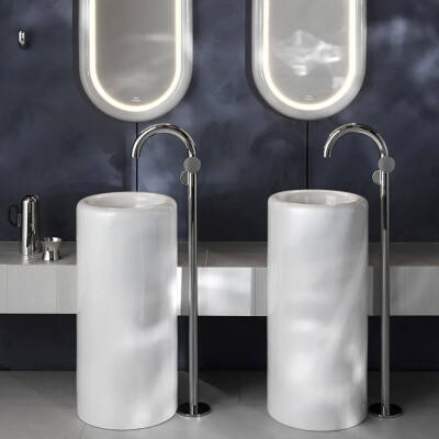 VitrA Liquid Lavabo Bataryası A42775 Yerden - Sağdan Kullanım - Krom - 2
