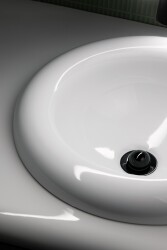 VitrA Liquid Lavabo Yuvarlak Süzgeci A4516939 Sabit - Parlak Siyah - 3