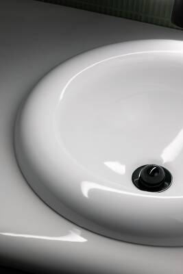 VitrA Liquid Lavabo Yuvarlak Süzgeci A4516939 Sabit - Parlak Siyah - 3