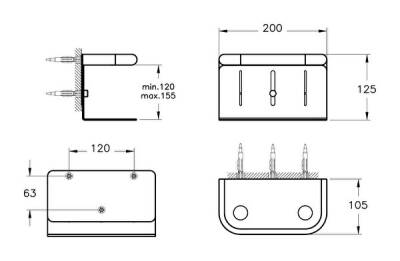VitrA Liquid Sıvı Sabunluk Tutacağı A4456739 Çift Hazneli - Parlak Siyah - 4