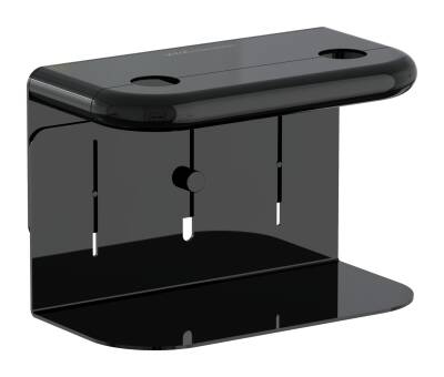 VitrA Liquid Sıvı Sabunluk Tutacağı A4456739 Çift Hazneli - Parlak Siyah - 1