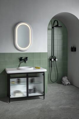 VitrA Liquid Sıvı Sabunluk Tutacağı A4456739 Çift Hazneli - Parlak Siyah - 2
