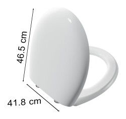 VitrA Memoria Klozet kapağı 106-003R009 Duroplast - üstten sıkmalı - yavaş kapanır - kolay sök-tak - metal menteşeli - beyaz - 2